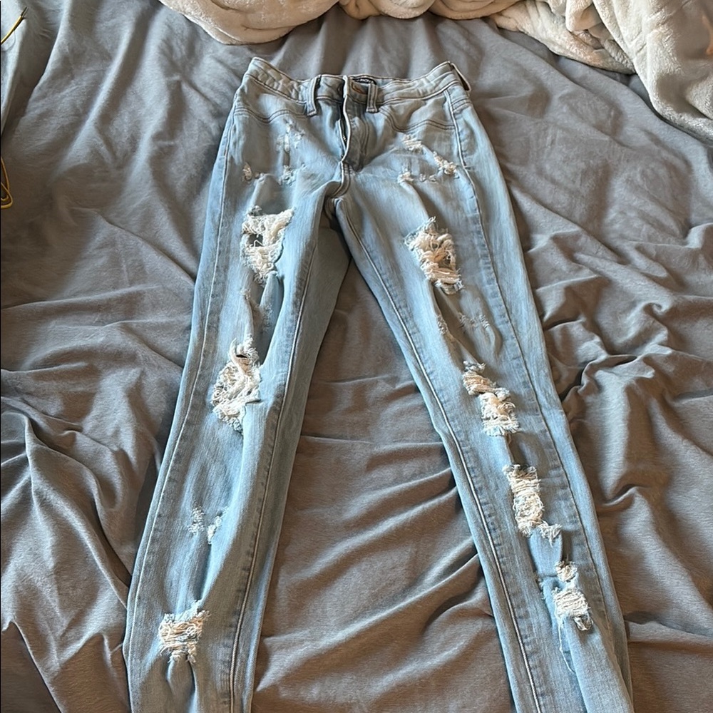 Distressed Light Blue Women's Jeans
